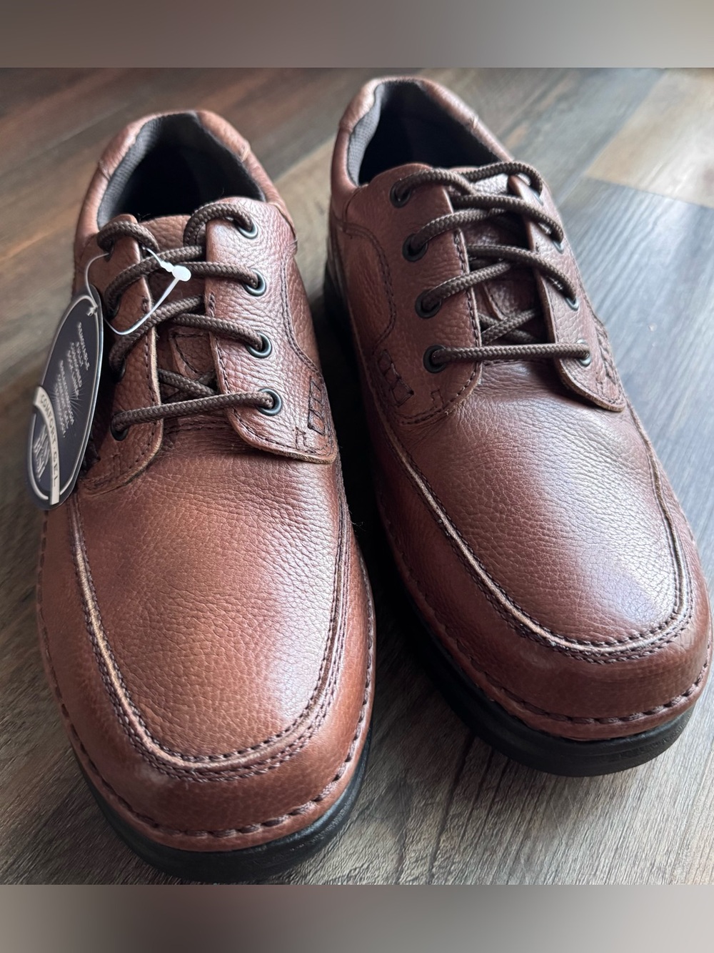 NWT Nunn Bush Cameron men's moc toe oxford shoes Brown 12W Comfy Gel Cushion